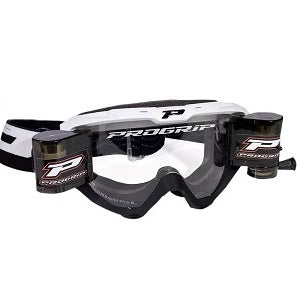 Progrip 3200 Roll-Off Goggles XL FL White/Black