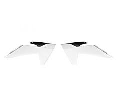 Racetech Radiator Covers White/Black KTM SX 50 2024-