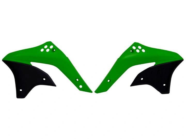 Racetech Radiatorkappen Schwarz / Grün Kawasaki KX 450F 06 - 08 - MxProStoreParts