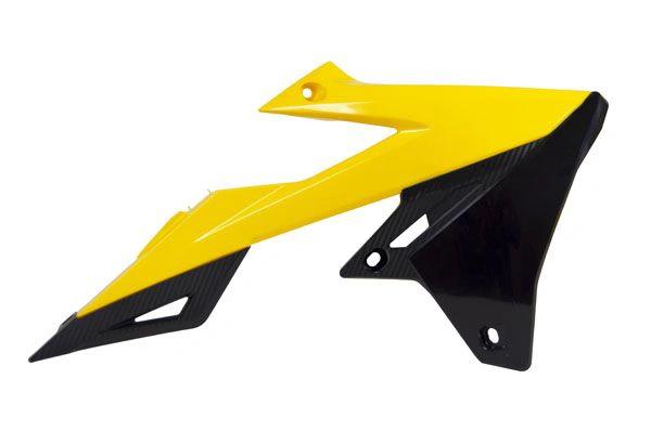 Racetech Radiatorkappen Gelb/Schwarz für Suzuki RM-Z 250 19- und RM-Z 450 18- – MxProStoreParts