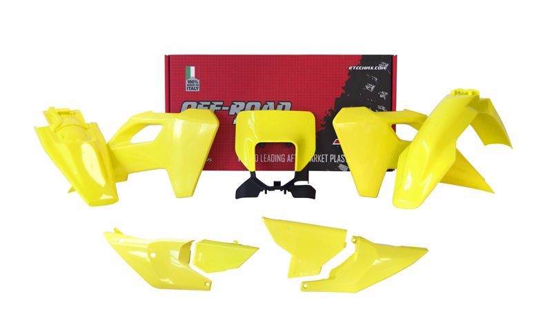 Racetech plastic kit Fluor Geel Husqvarna TE/FE 250/300/350/450 2024-