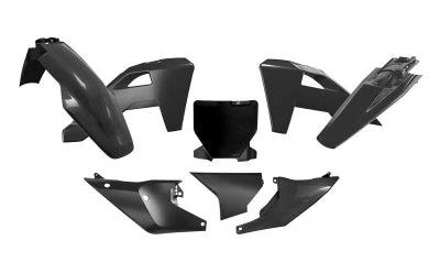 Racetech Kunststoff-Kit Schwarz Husqvarna TC/FC 125/250/350/450 2025 - (Voll-Kit) - MxProStoreParts