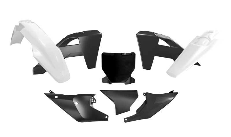 Racetech Kunststoff-Set Schwarz/Weiß Husqvarna TC/FC 125/250/350/450 2025 - MxProStoreParts