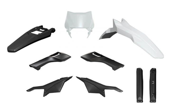 Racetech Kunststoff-Set Schwarz/Weiß Sur - Ron Ultra Bee - MxProStoreParts