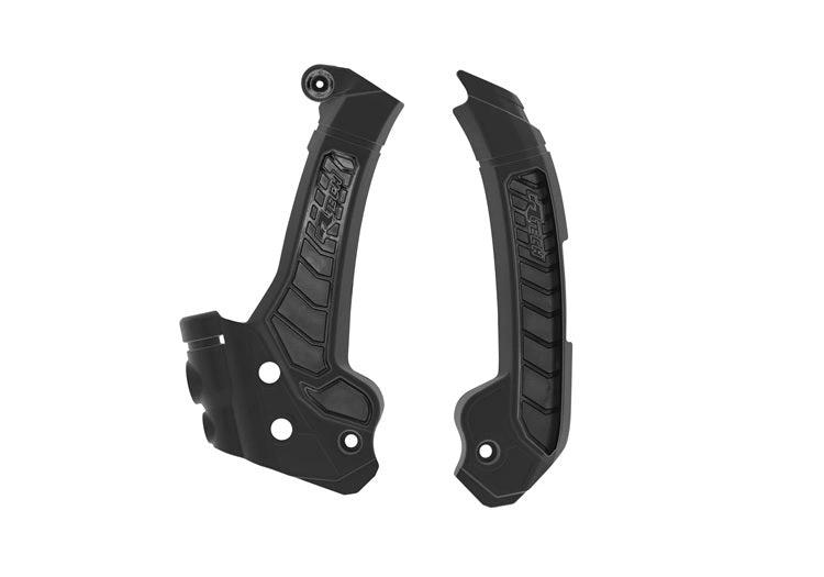 Racetech frame beschermers zwart Husqvarna TC 125/250 2023 - & FC 250/350/450 2023 - & TE 150i/250i/300i 2024 - & FE 250/350/450/501 2024 - MxProStoreParts