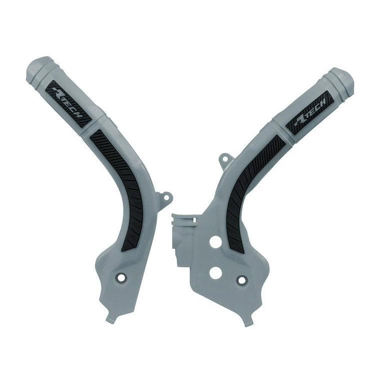 Racetech frame beschermers Grijs / Zwart KTM 16 - 18 & Husqvarna 16 - & Gas Gas - MxProStoreParts