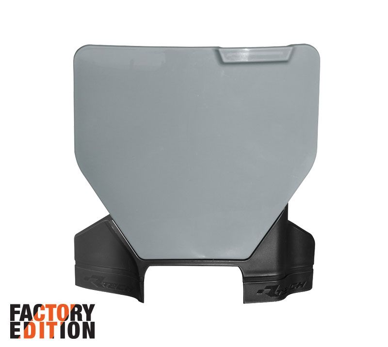Racetech Factory Front Number Plate Gray/Black Husqvarna TC/FC 125-450 2023-