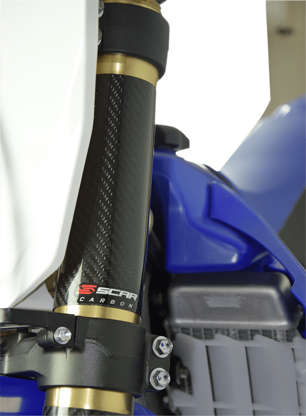 Scar bovenste voorvork deel carbon wraps 240x52mm ( set van links en rechts ) - MxProStoreParts