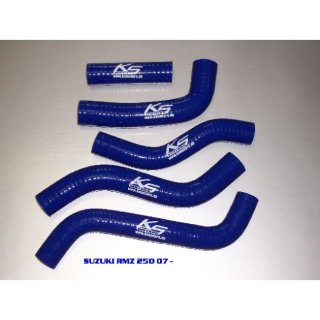 KSX radiator hoses Blue Suzuki RM-Z 250 07-09