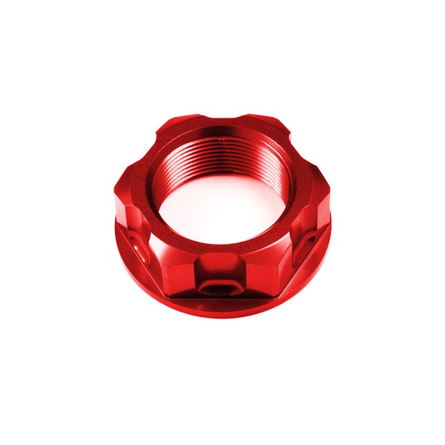 Apico steering head nut red Honda CR 125/250R 01-07 & CRF 250R 04- & CRF 450R 02- & CRF 250X 04- & CRF 450X 05-16 & CRF 450RX 17-