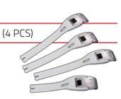 FM Stiefelklammern Weiß für FM MX Crossstiefel Typhoon 1/2/3 ( 4 Pack ) - MxProStoreParts