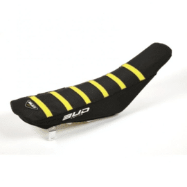 BUD zadelovertrek Zwart met Gele lijnen Suzuki RM - Z 250 2010 - 2018 - MxProStoreParts