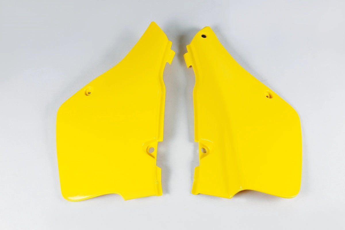 UFO Seitennummernschilder Gelb Suzuki RM 250 1989 - 1992 - MxProStoreParts