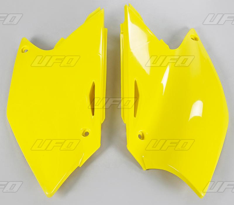 UFO Side Number Plates Yellow Suzuki RM-Z 250 04-06