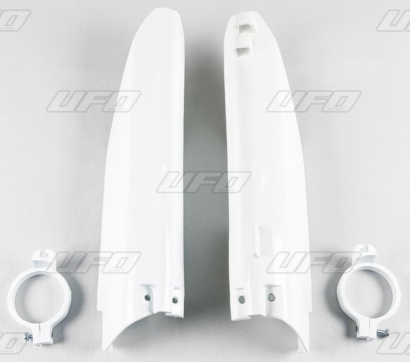 UFO front fork protectors White Suzuki RM 125/250 99-06 & RM-Z 450 05-06 ( OLD PART NUMBER )