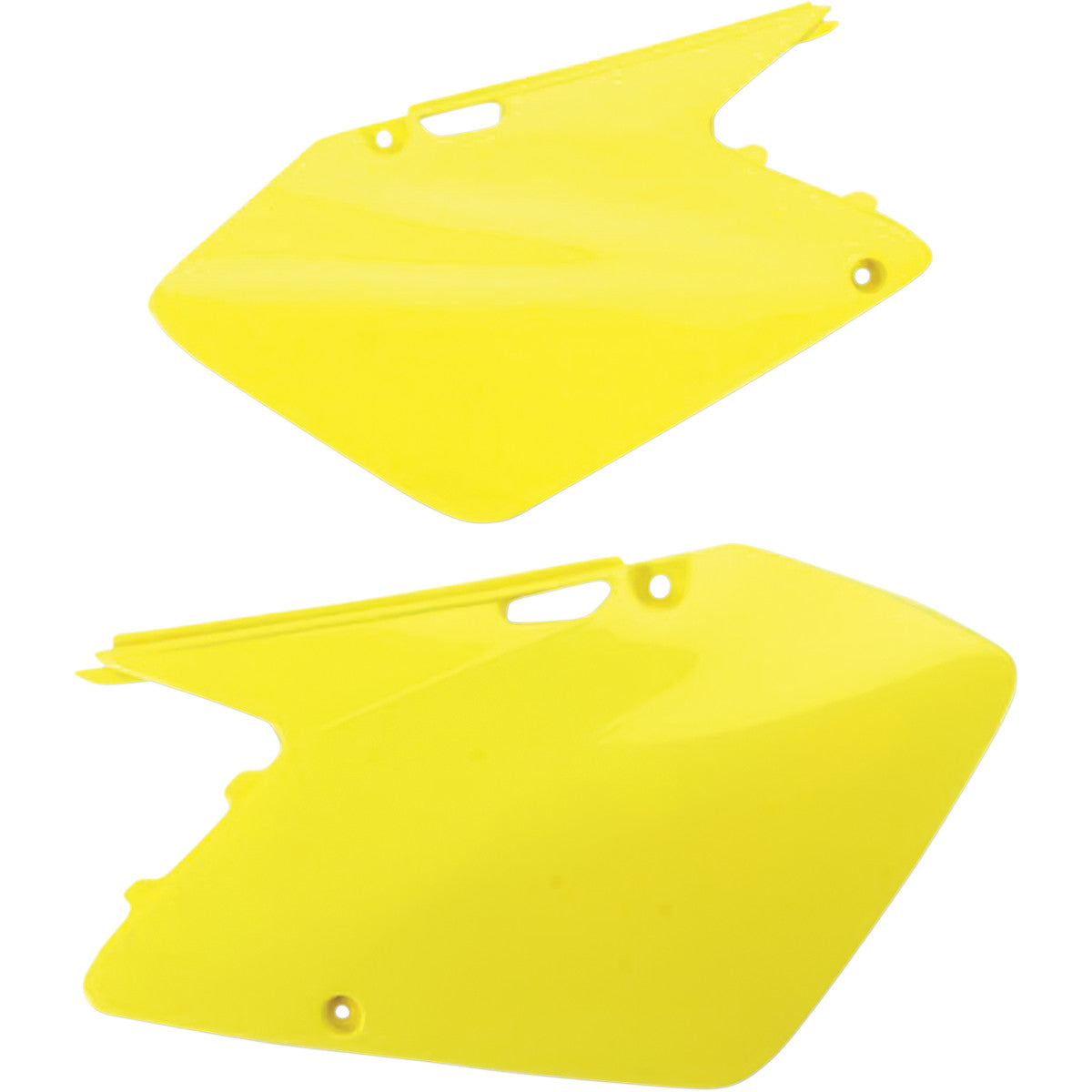 UFO Side Number Plates Yellow Suzuki RM 125/250 03-05