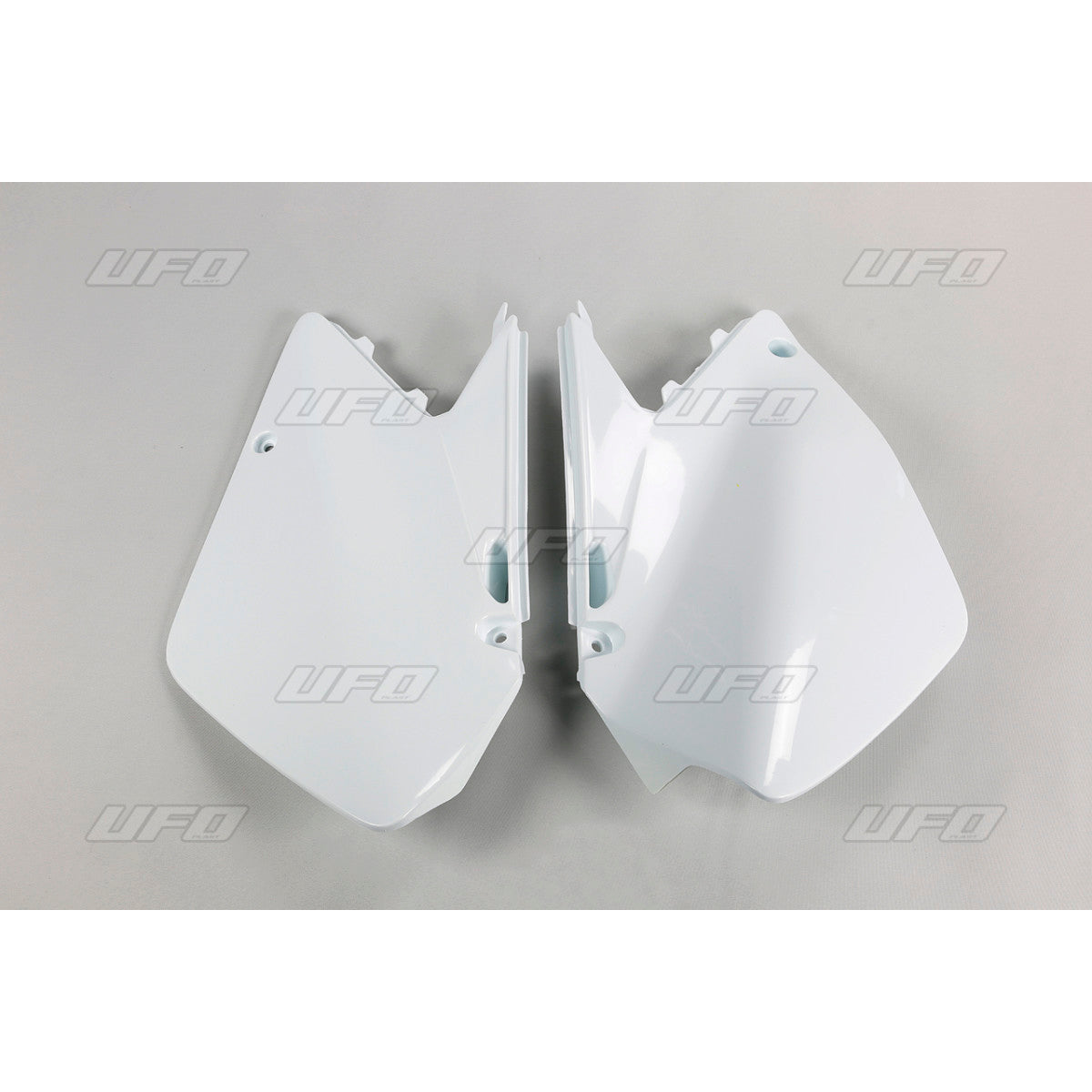 UFO Side Number Plates White Suzuki RM 125/250 06-12