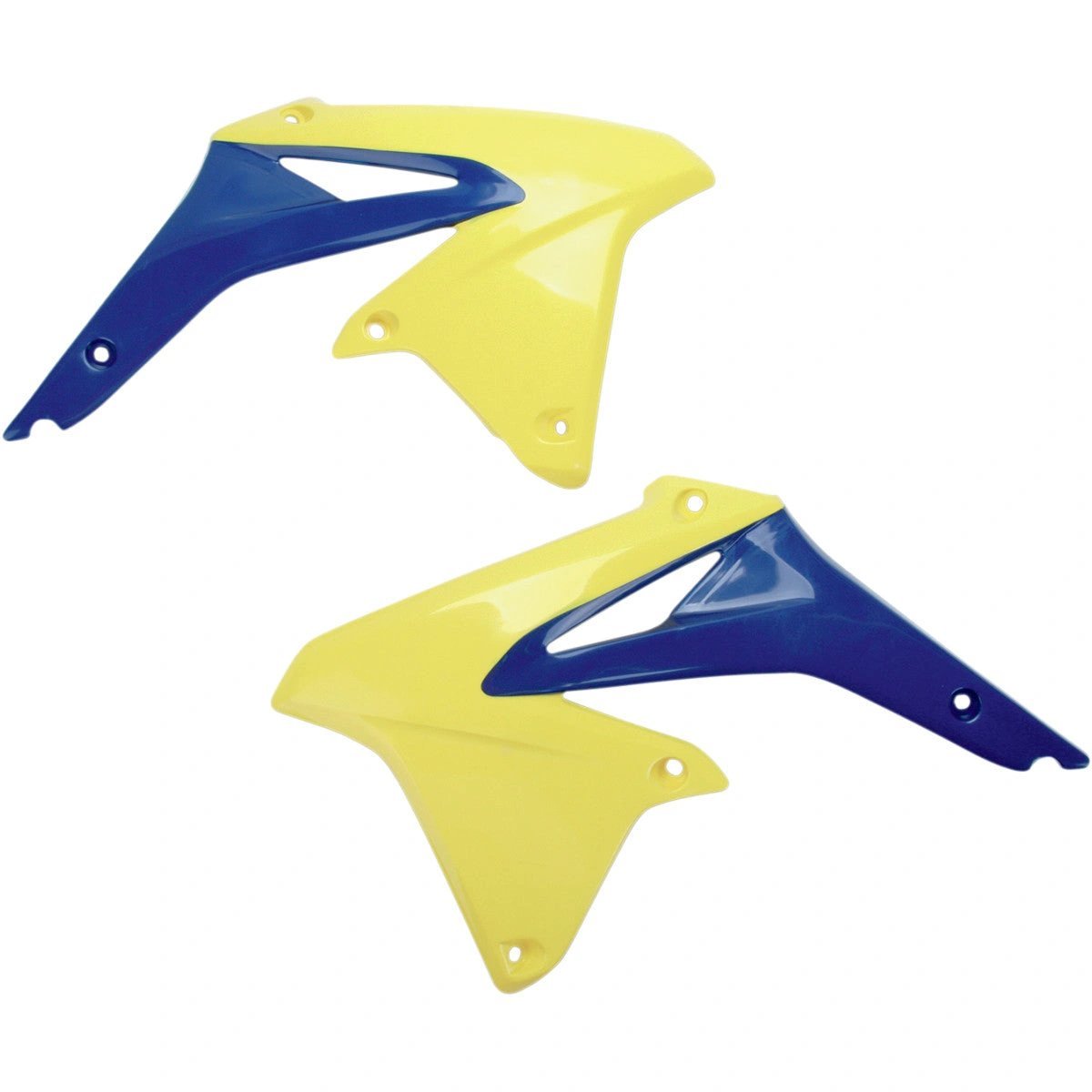 UFO Kühlerkappen Gelb / Blau Suzuki RM-Z 450 08-17 - MxProStoreParts