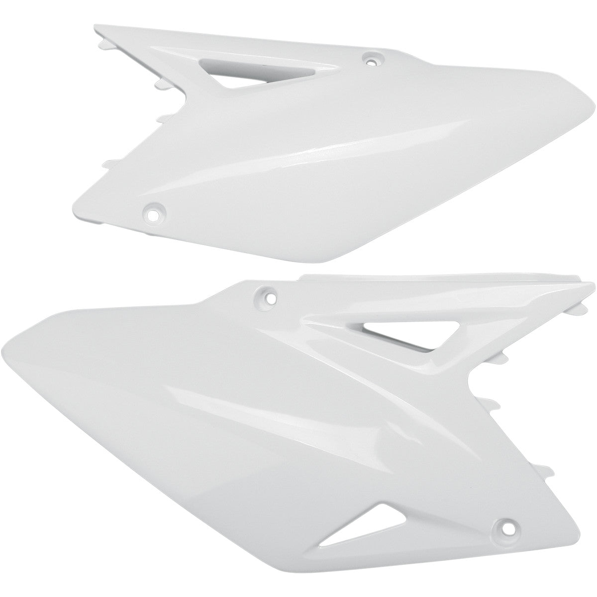 UFO Side Number Plates White Suzuki RM-Z 450 08-17