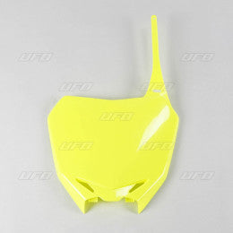 UFO front license plate Fluorescent Yellow Suzuki RM-Z 250 10-18 & RM-Z 450 08-17