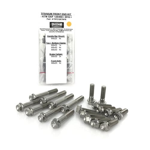 Splitstream Titanium Front End Bolt-kit KTM/Husqvarna/Gasgas KTM SX/SX-F 125/250/350/450 2016- - MxProStoreParts