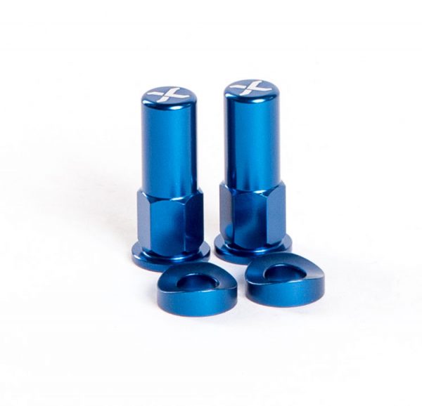 X-Grip Pro Rim Lock Nuts and Washers (blue) 2pcs