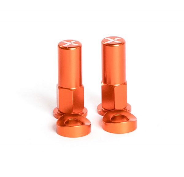 X-Grip Pro Rim Lock Nuts and Washers (orange) 2pcs