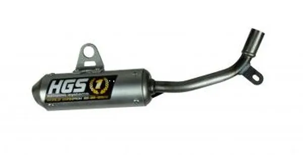 HGS uitlaatdemper aluminium zilver KTM SX 50 2024- & Husqvarna TC 50 2024- & Gas Gas MC 50 2024-