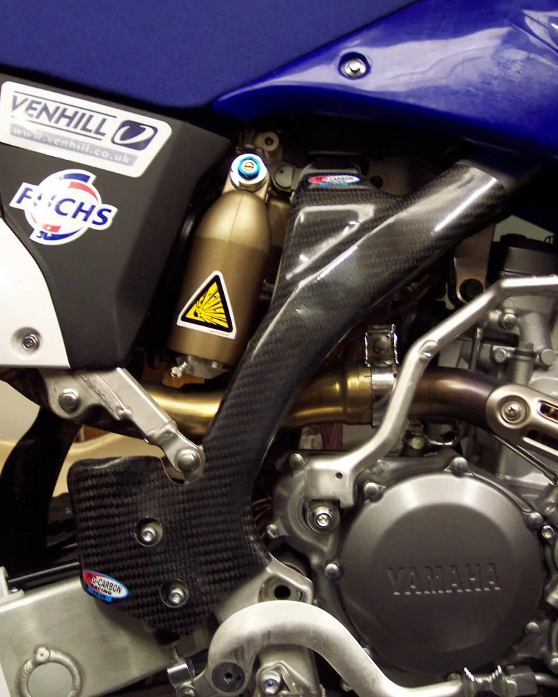 Pro Carbon framebeschermers ( lang ) Yamaha YZ 250F/450F 2006-2009