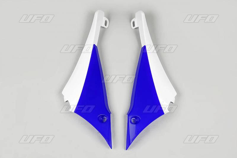 UFO Kühlerkappen Weiß / Blau Yamaha YZ 450F 11 - 13 - MxProStoreParts
