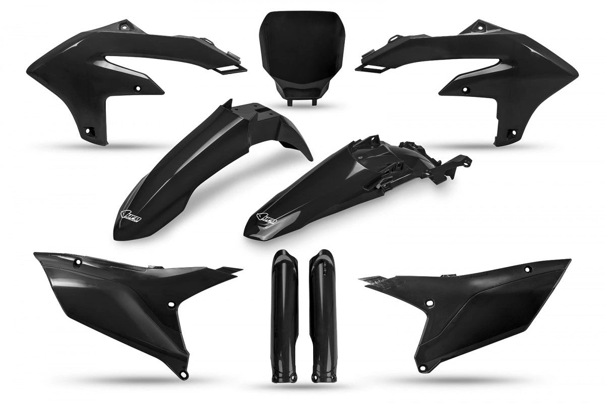 UFO Kunststoffkit Schwarz Yamaha YZ 250F 2024 - & YZ 450F 2023 (Vollkit) - MxProStoreParts