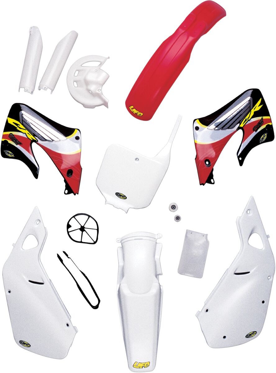 UFO wit kunststof voorspatbord — voor o.a. HONDA CR 125 R (1985–1999) - MxProStoreParts