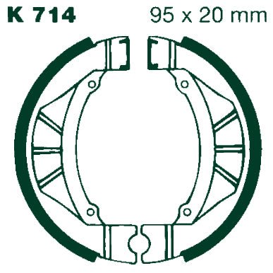 AIR Brake Shoes K 714 95x20mm Set – 46-12-714 - MxProStoreParts