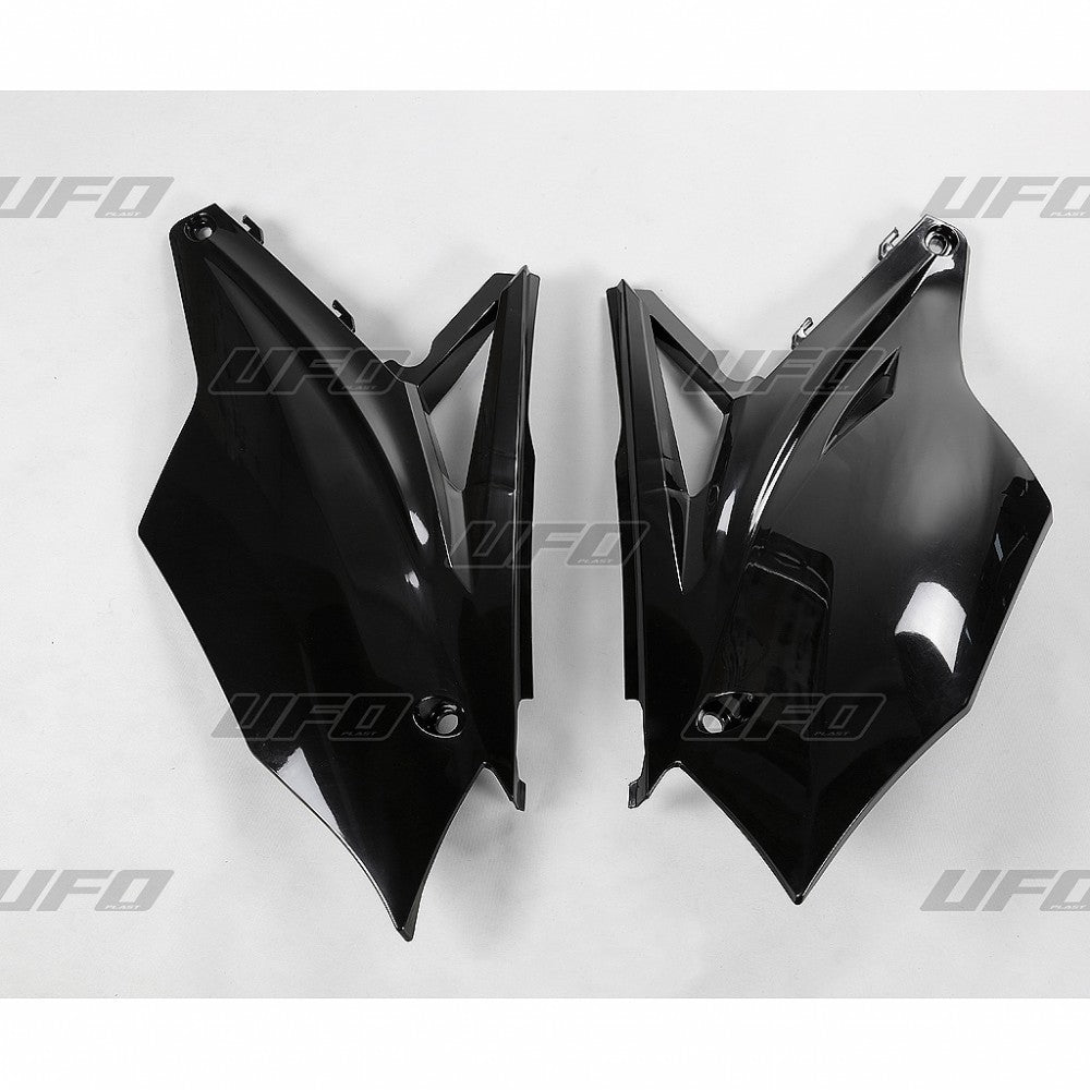UFO Side number plates KX450F 16- KX250F 17- Black