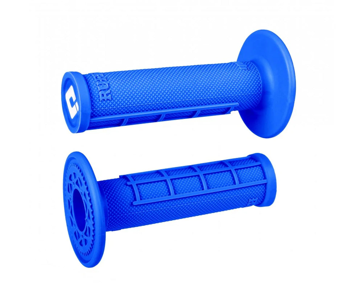 ODI Glue-On Grip Half-Waffle MX Single-Ply (Ruffian) Blue - MxProStoreParts