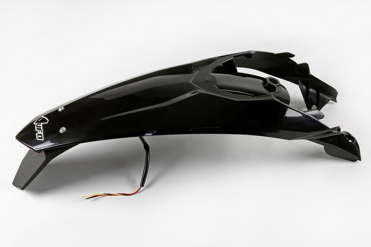 UFO Rear Fender Enduro LED EXC/EXC-F 125-500 2012-16 Black 001