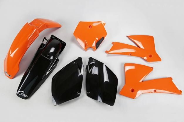 UFO Plastic kit 5-parts original KTM SX125-520 2T/4T 03 Orange/black