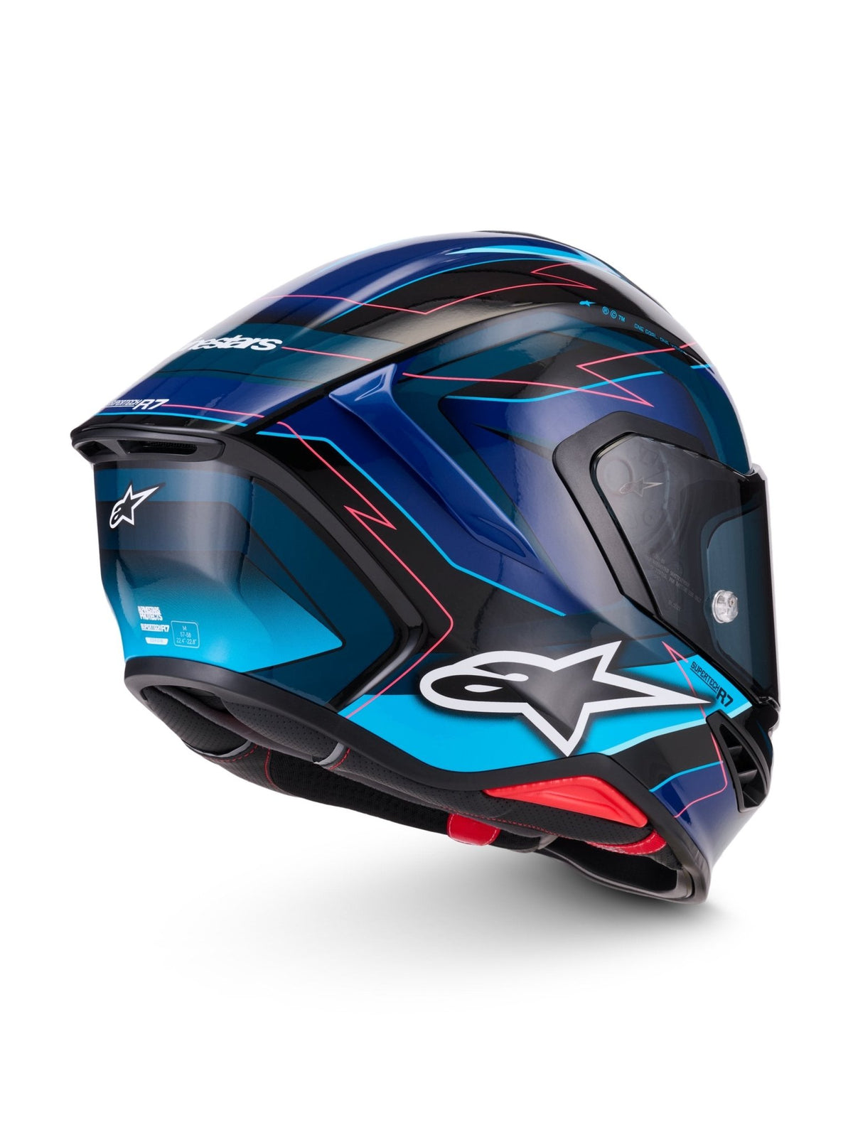 Alpinestars Helmet Kinetis S-R7 Black/Blue/Pink/White - MxProStoreParts