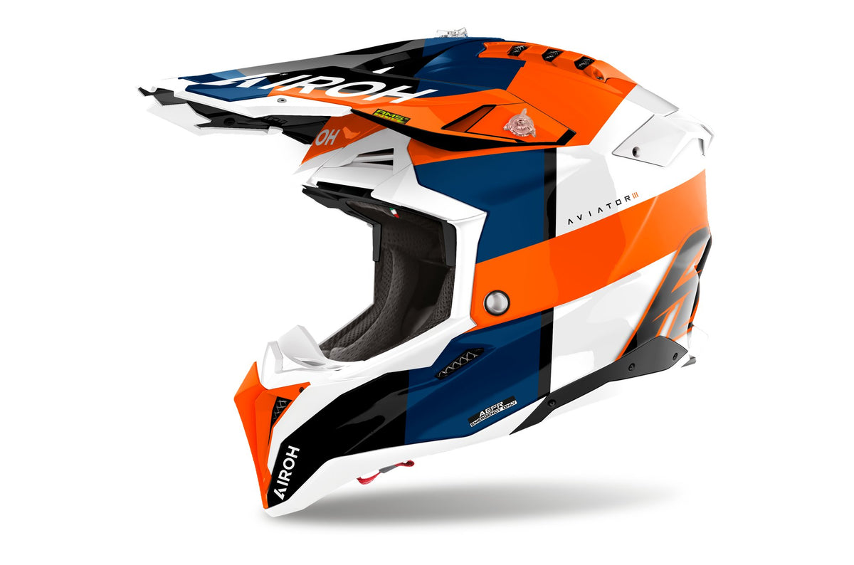 Airoh Aviator 3 crosshelm – Monarch oranje glanzend