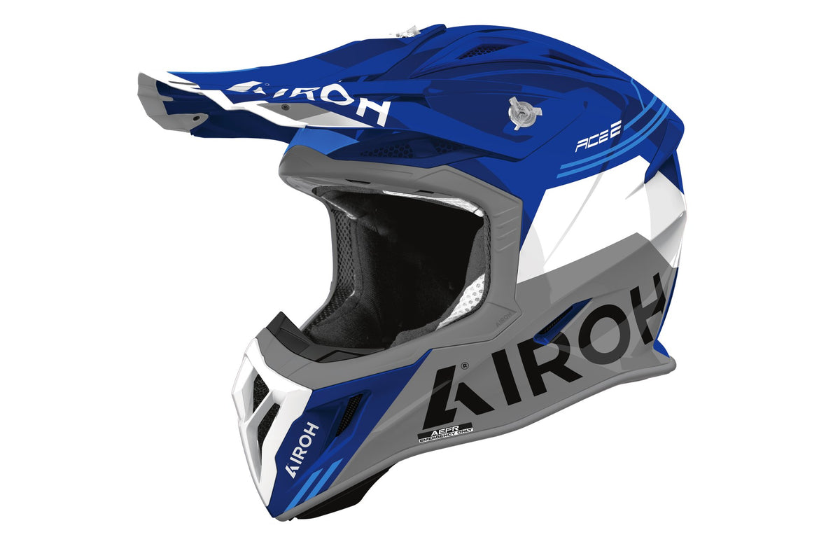 Airoh Aviator Ace 2 crosshelm – Fury blauw glanzend