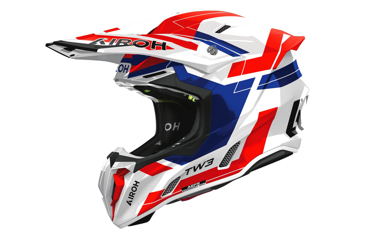 Airoh Twist 3 crosshelm – Dynasty blauw/rood glanzend