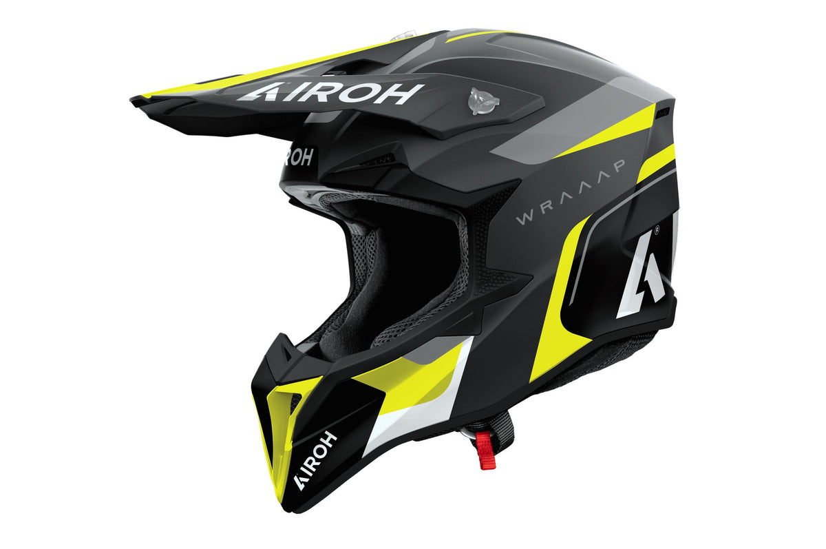 Airoh Wraaap crosshelm – Conquer geel mat