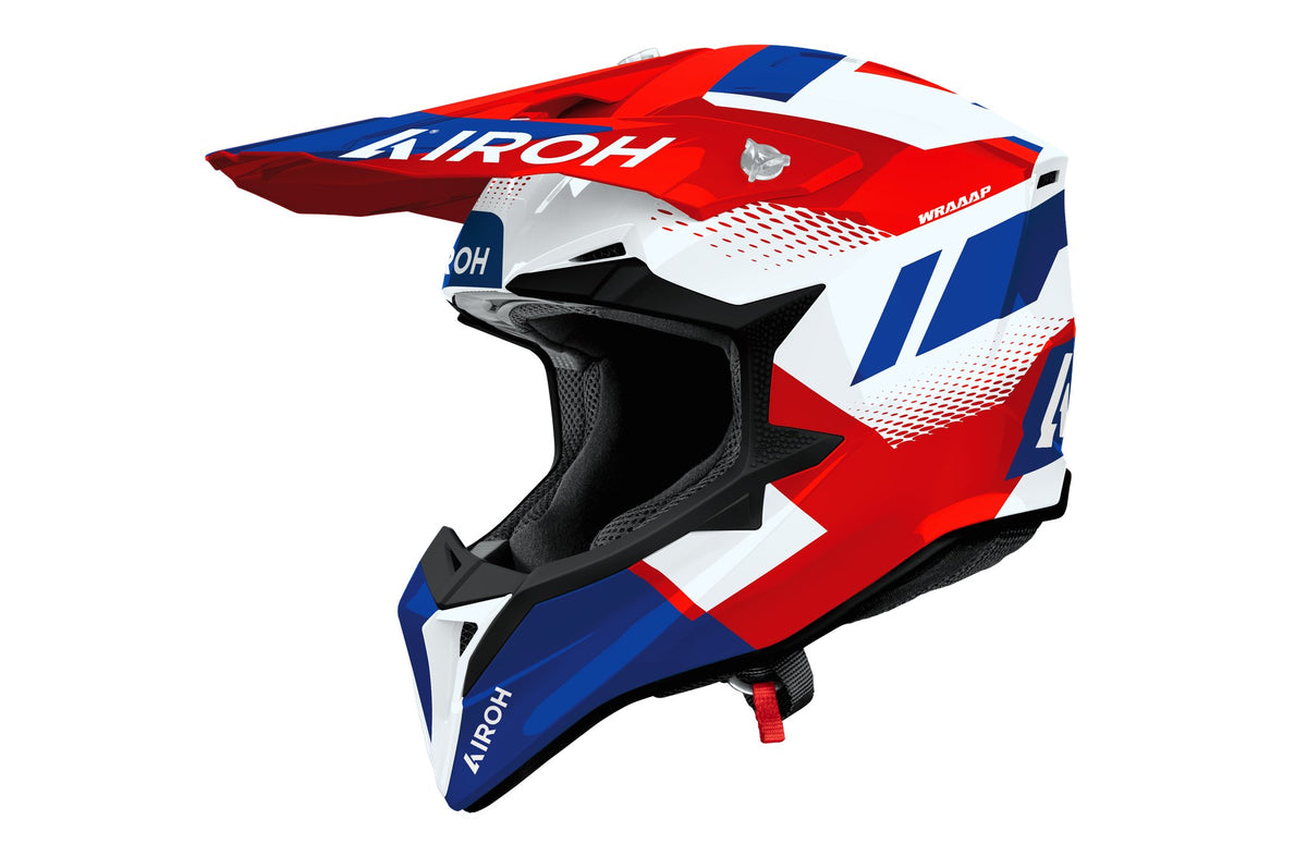 Airoh Wraaap crosshelm – Vision rood/blauw glanzend