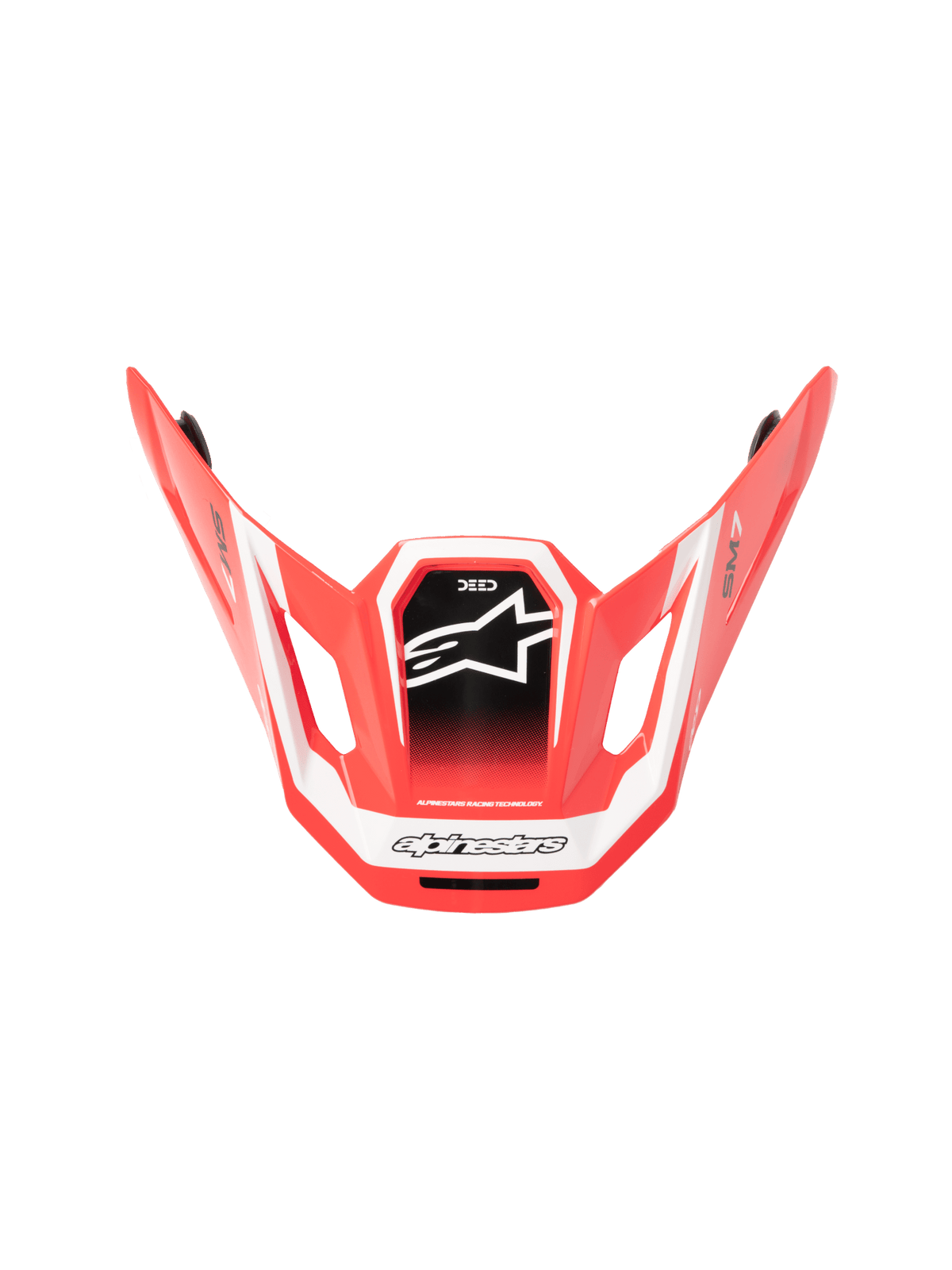 Alpinestars S-M7 Deed Vizier – Rouge noir blanc brillant - MxProStoreParts