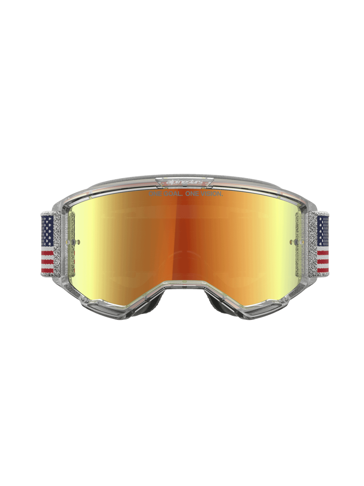 Alpinestars Vision 5 Fiftyfold Beperkte Oplage Crossbril – Blauw rood wit spiegel rood