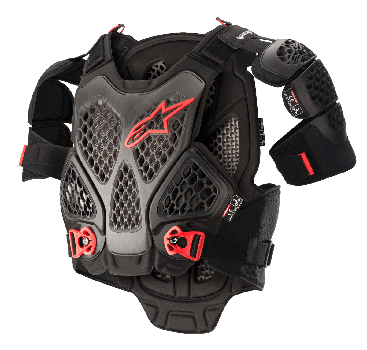 Alpinestars A-6 Borstbeschermer – Zwart antraciet rood