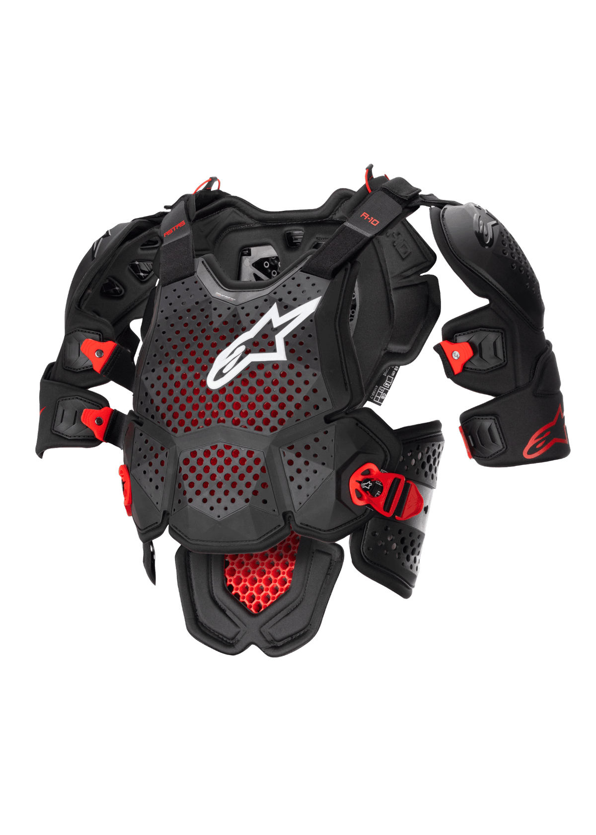 Alpinestars A-10 V2 Vollständiger Brustschutz – Anthrazit schwarz rot - MxProStoreParts