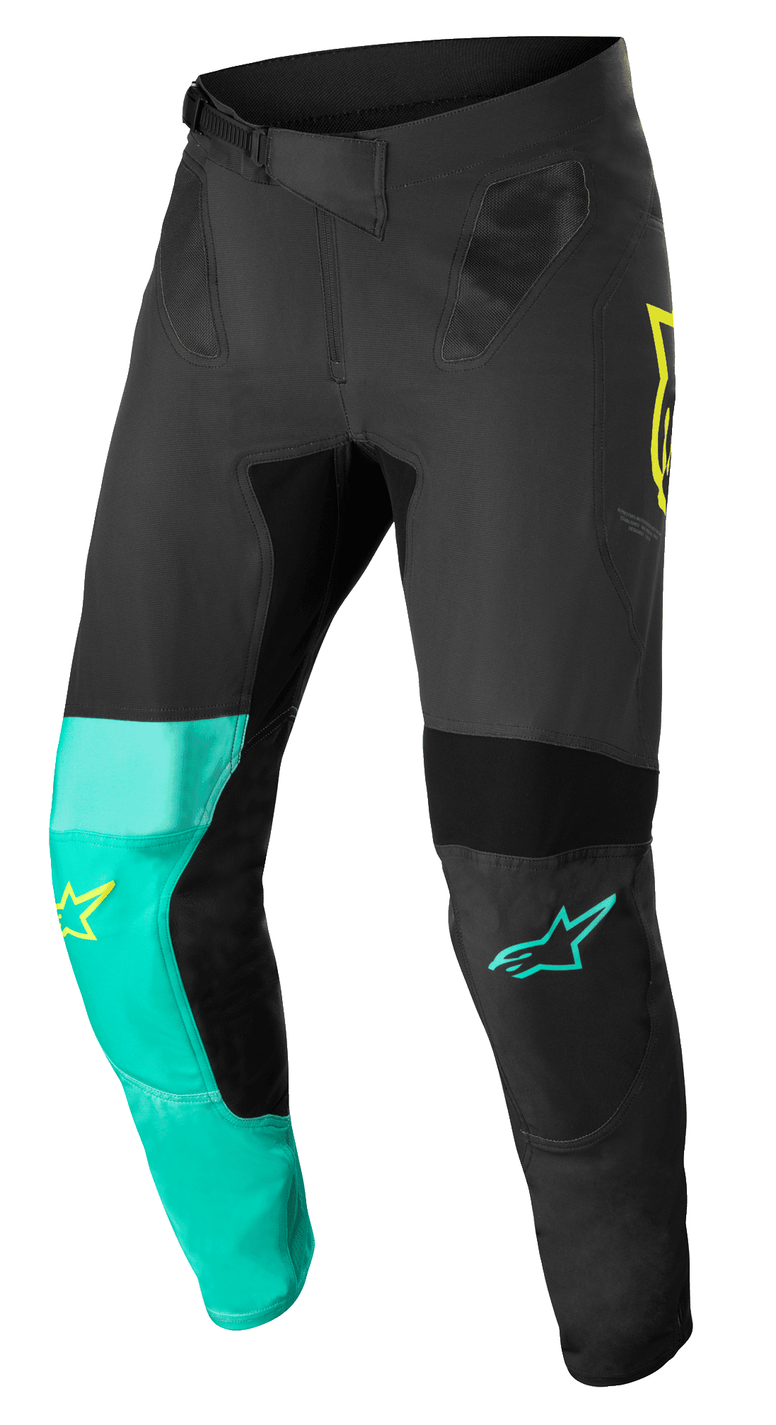 Alpinestars Supertech Blaze Broek – Zwart pastelgroen geel fluo - MxProStoreParts