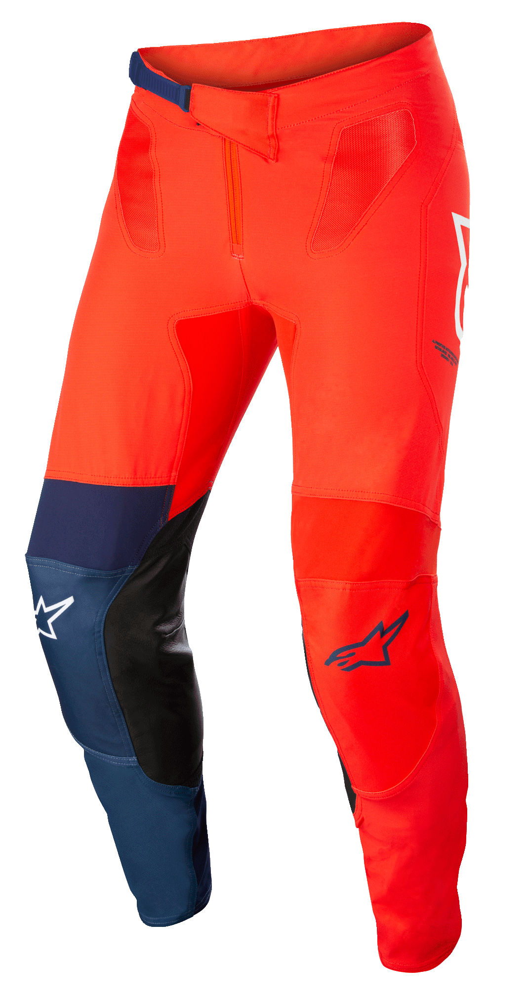 Alpinestars Supertech Blaze Broek – Helderrood donkerblauw wit