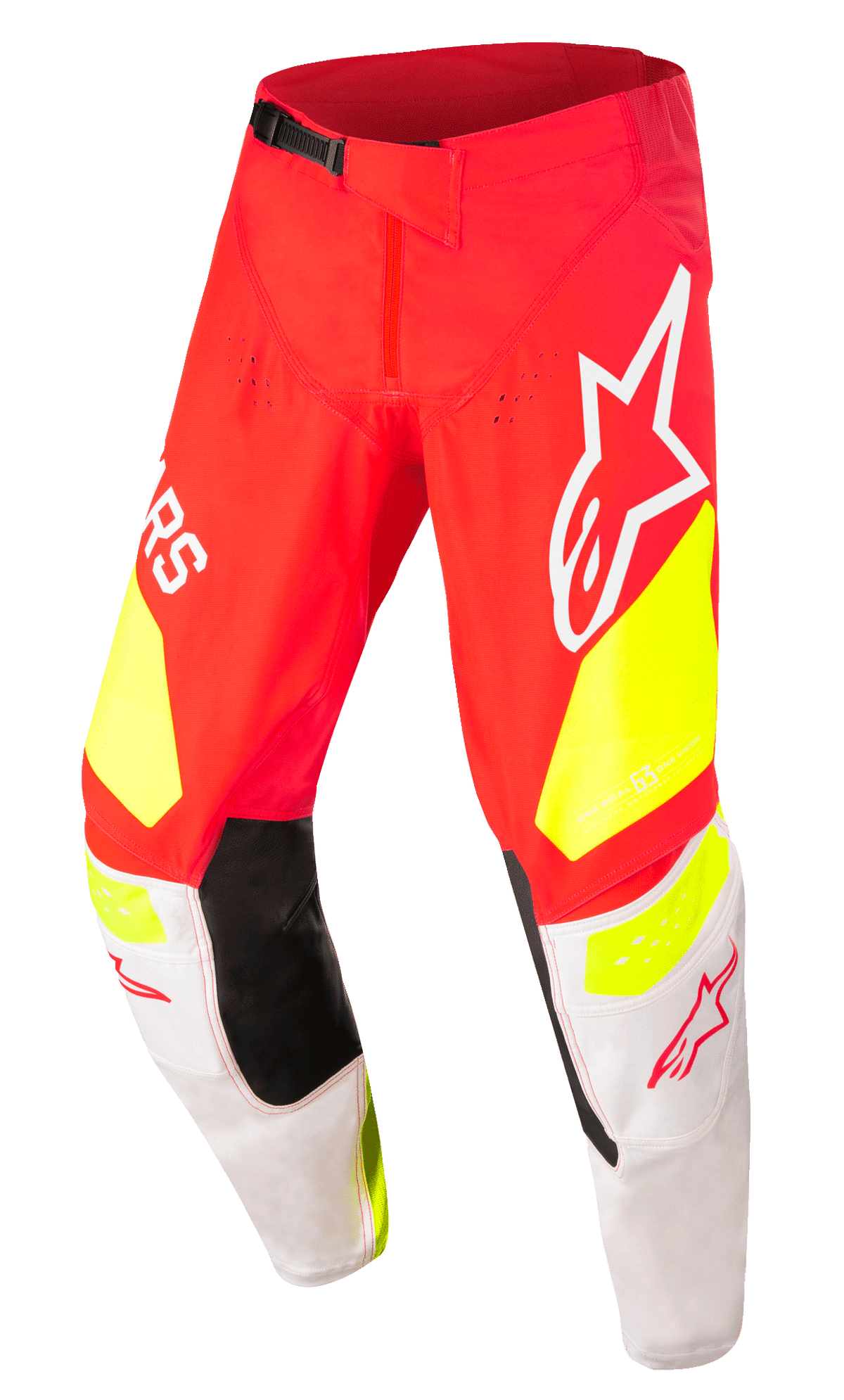 Alpinestars Techstar Factory Broek – Rood fluo wit geel fluo